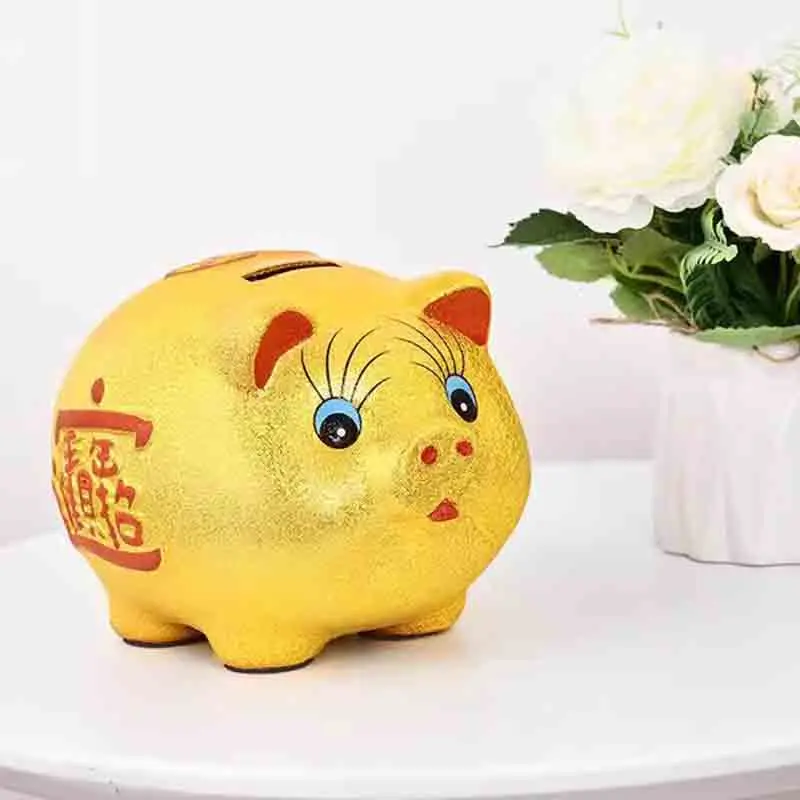 

Saving Counter Money Boxes Gold Mini Luxury Treasure Money Boxes Kawaii Hidden Organizador De Monedas Kids Room Decorations