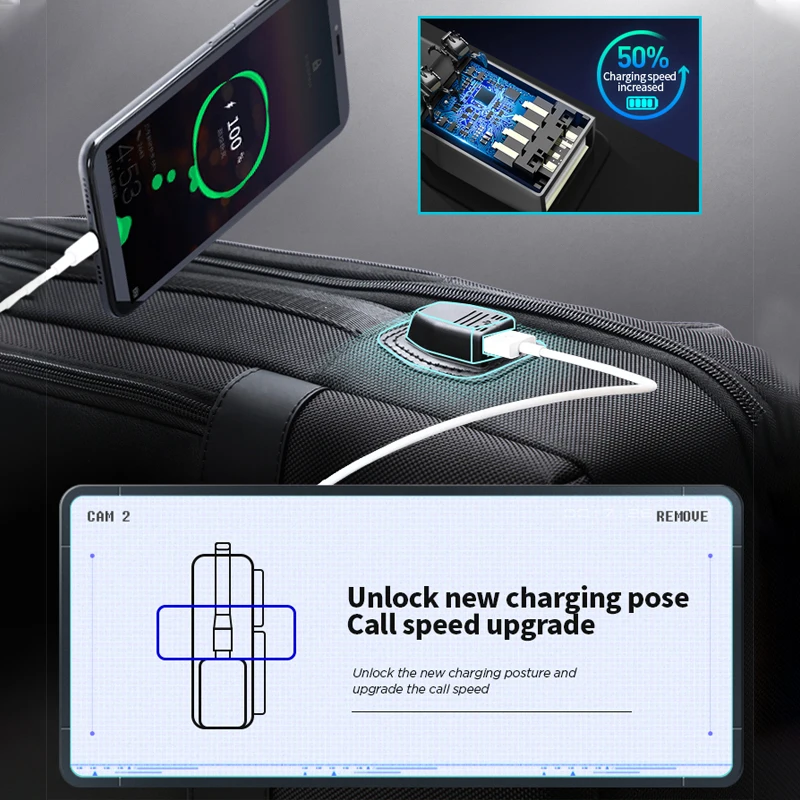 BOPAI Travel Backpack Men Business Backpack School Expandable USB Bag Large Capacity 15.6 Laptop Waterproof Fashion Backpacks 3