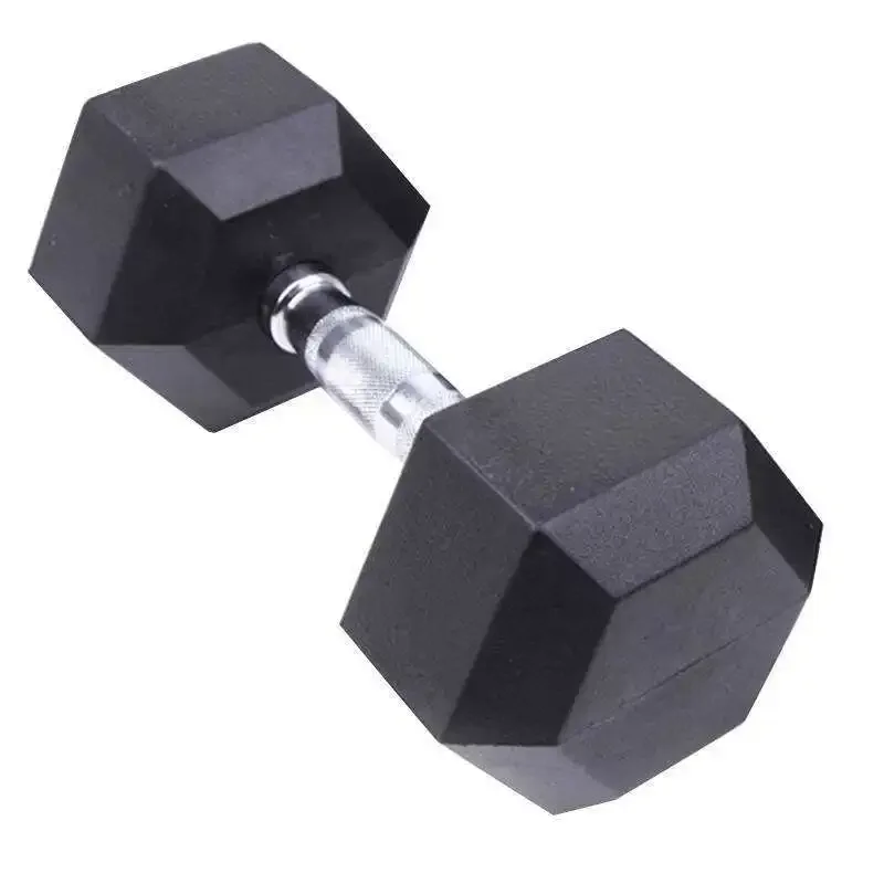 

Jointop Home Gym Bodybuilding Equipment Fixed Black Dumbells Hex Rubber Dumbbell weights for fitness barbell