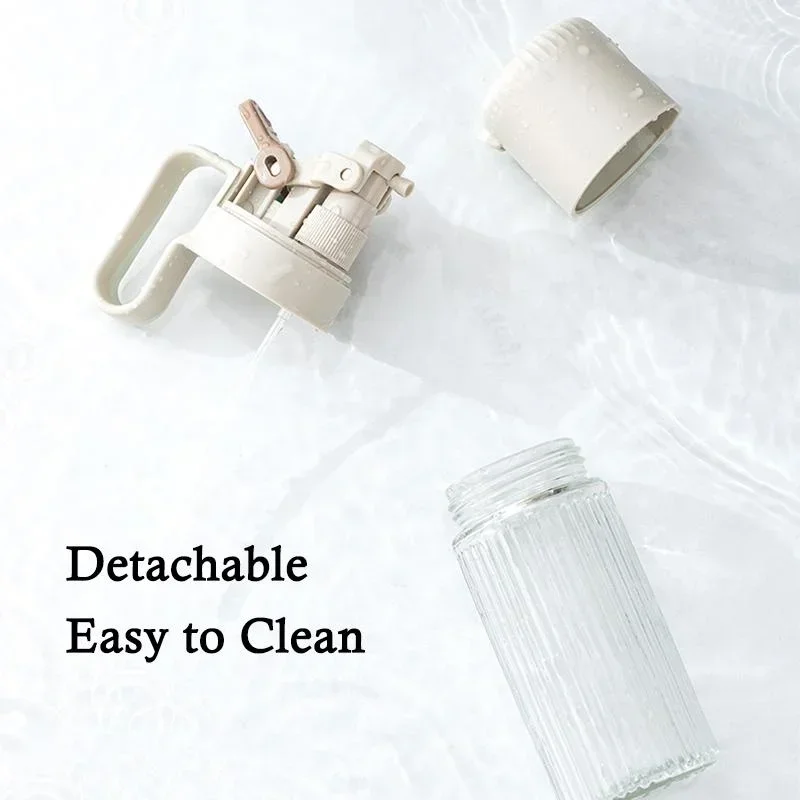 Creative Kitchen Oil Spray Bottle Liquid Seasoning Storage Bottles with Label Sauce Vinegar Dispenser Bottle Glass Oil Kettle