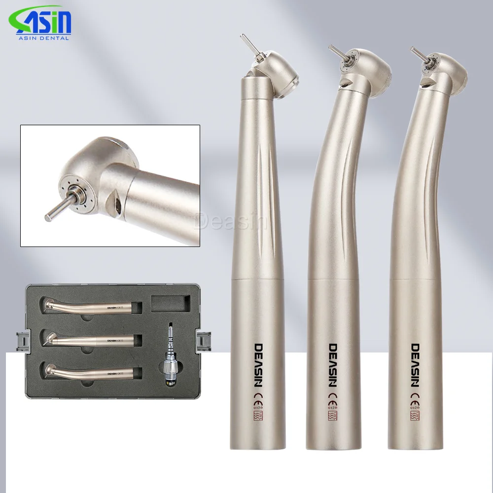 

Dentistry Led Kv Handpiece Quick 45 Degree Standard Mini Torque Head Dental Optical Fiber Turbine High Speed Rotation Pen Set