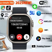 2025 New 4G Network Smart Watch GPS Google Play IP68 Waterproof Android IOS HD Camera SIM Card 2.1Inch Smartwatch For Men Women 1