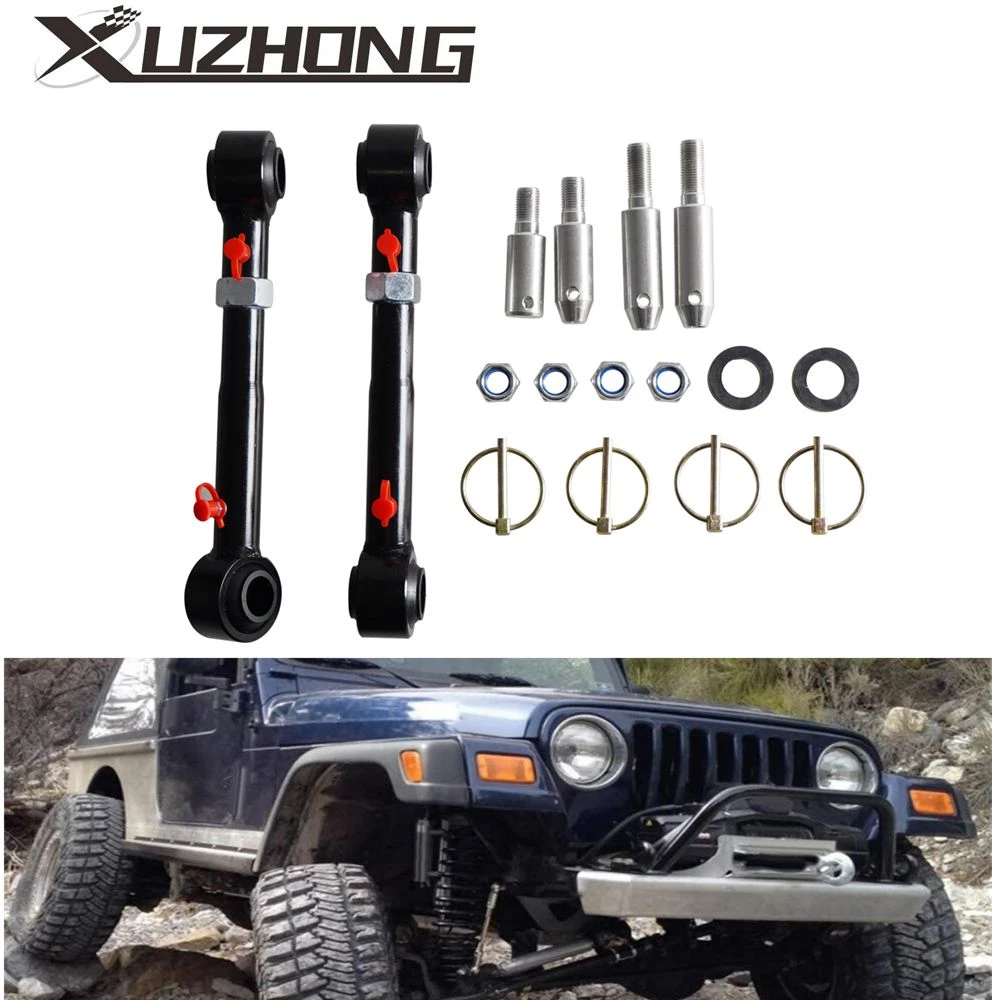 Front Sway Bar Links Disconnects Adjustable 2.56" Lifts For Jeep