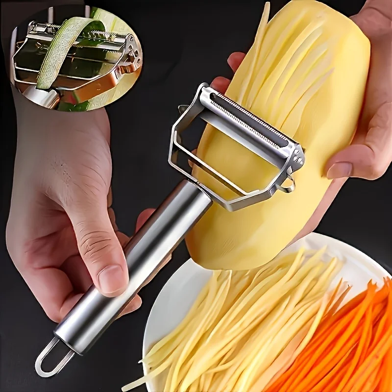 Stainless Steel Vegetable Peeler Slicer Sharp Blade Ergonomic Handle For Potatoes Carrots Fruits Durable Sleek Design Easy Grip