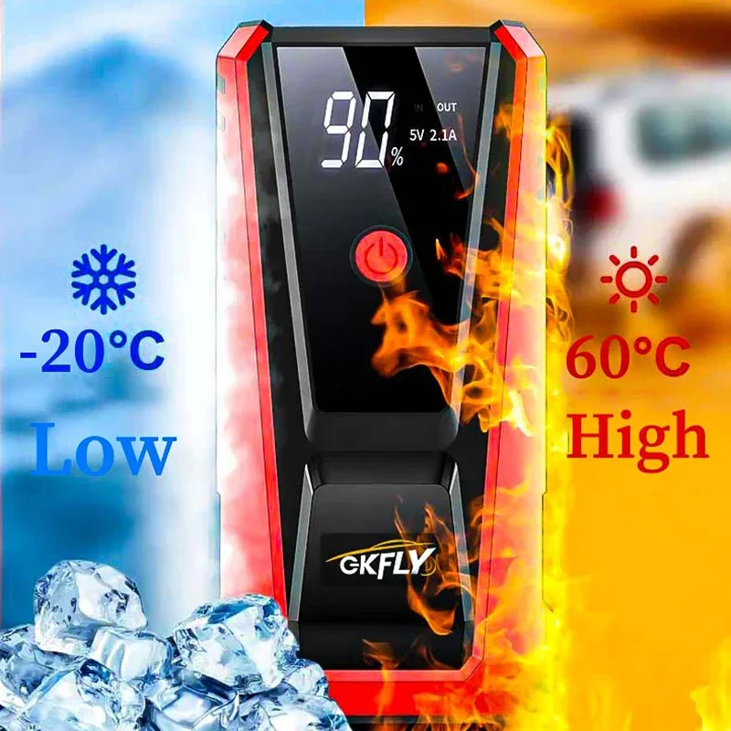 GKFLY emergency starting device petrol diesel 12V car jump starter portable 1200A car charger for battery booster buster LED car jump starter jump starter car battery charger portable battery charger