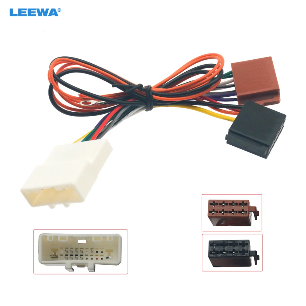 

LEEWA Car CD Radio Audio ISO Wiring Harness Adapter for Nissan(06+) Subaru(07+) Opel Movano(14+) Auto ISO Head Units Wire Cable