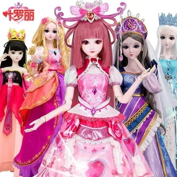 Doll 29cmchildren'S Toy Fairy Dress Up Dream Princess Cartoon Anime Doll Girl Princess 19 Movable Joint Simulation 3d Eyes Doll
