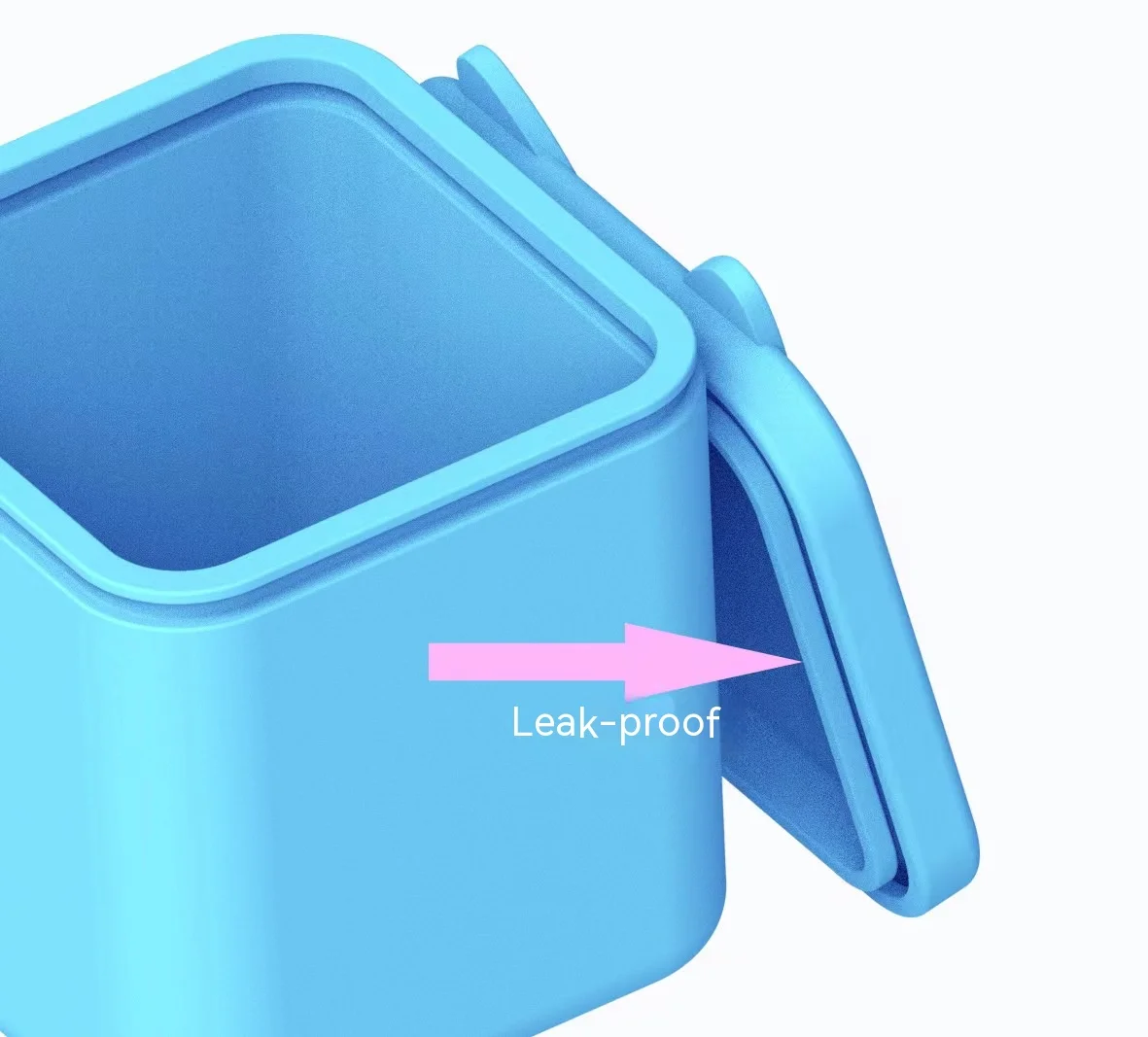 어린이용 실리콘 딥 소스 박스, 뚜껑이 달린 도시락 용기, 작은 액세서리 포장, 붙지 않는 도시락 상자