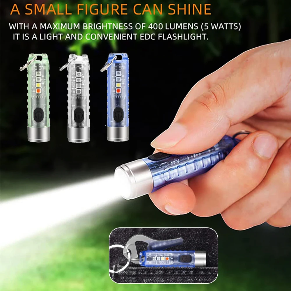 

Маленький Мощный мини-брелок, светодиодный фонарик, тактический портативный фонарик, водонепроницаемый многофункциональный фонарик IP65 для экстренных ситуаций