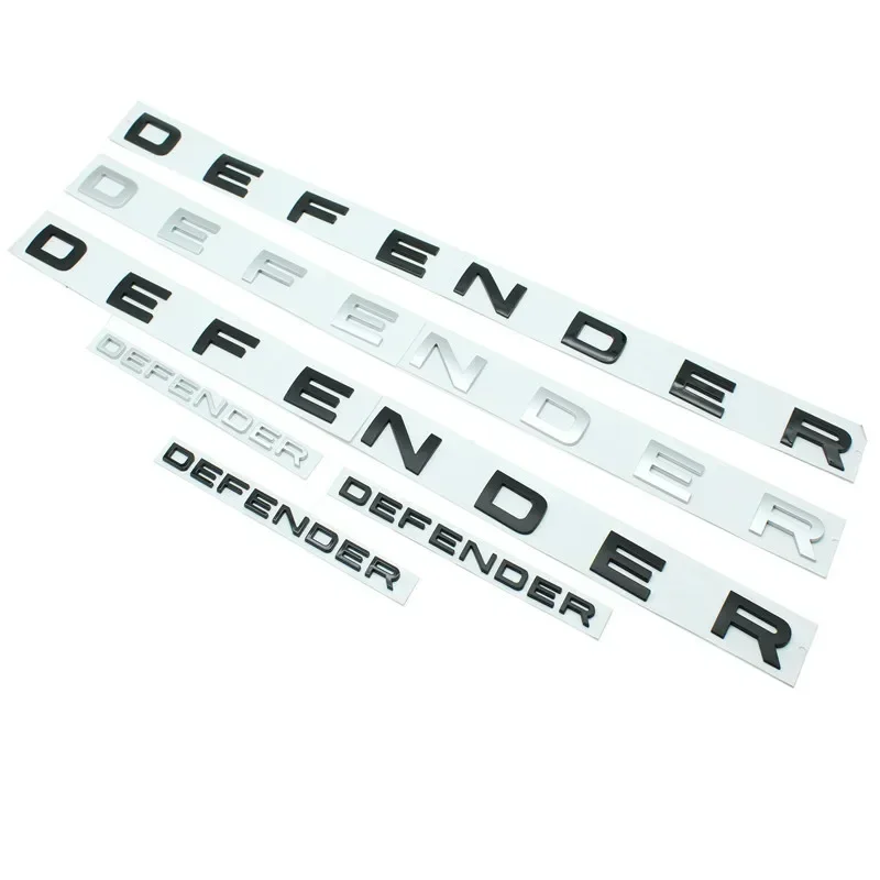 Premium DEFENDER Car Emblem Sticker - Sleek Decal for Trunk, Hood, or Bonnet