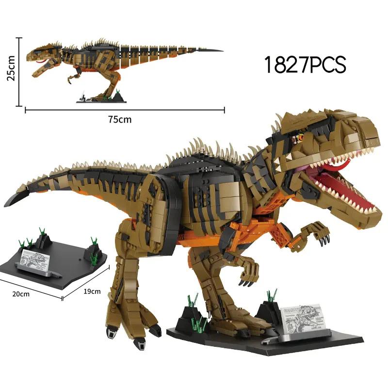 

IDEAS Giganotosaurus Park Dinosaur Bricks MOC Animal Series Deformed Dinosaur Model Building Block Children Kids Toys Gifts