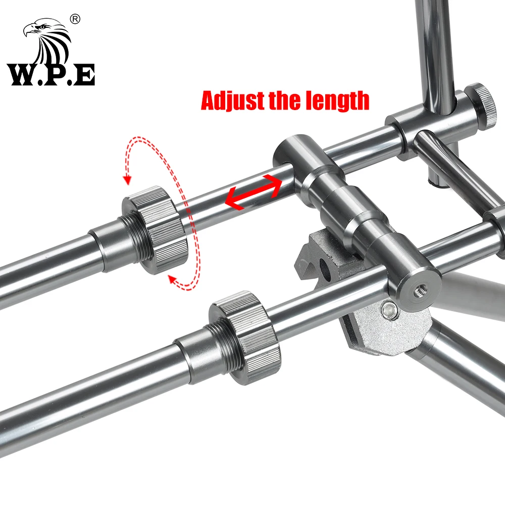 W.P.E Carp Fishing Rod Pod Holder Adjustable Retractable Fish Pole Telescopic Folding Stand Bracket Fishing Accessories Tackle
