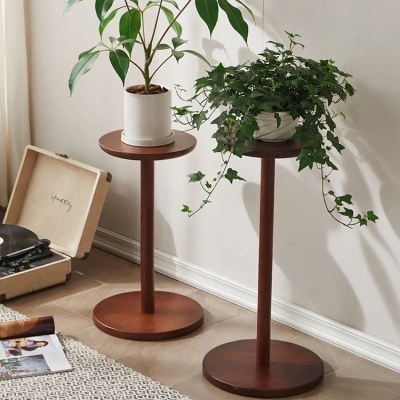 Solid Wood Flower Stand Living Room Plant Shelf Floor-to-ceiling Balcony Pot Stand Simple Practical Beech Shelf