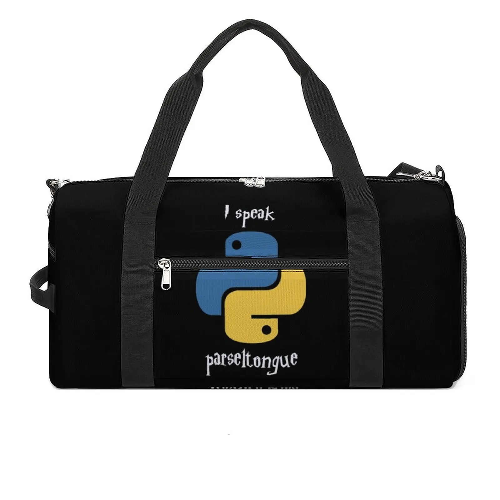 

Python Sport Bags Computer Programming Language Large Capacity Gym Bag Portable Couple Handbag Training Colorful Fitness Bag
