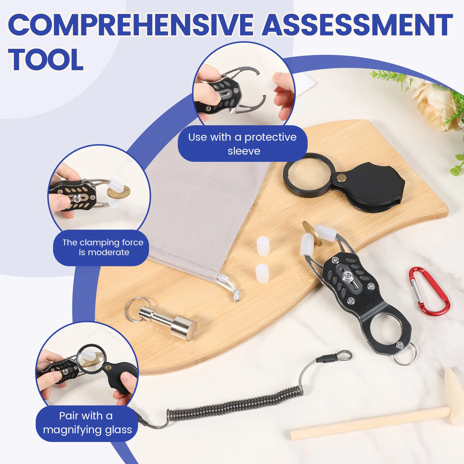 1 Set Pocket Coin Tester Kit Golden and Silvery Coin Ping Test Coins Testing Tools Durable Pocket Coins Ping Pinger Tester Kits