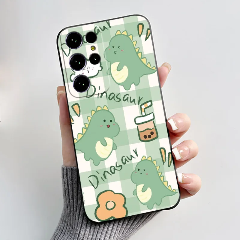 Aesthetic Cute Cat Cartoon Black Soft Silicone Shockproof Phone Case