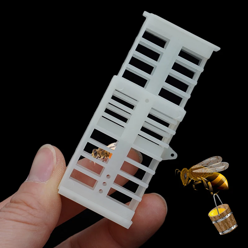 10 pcs Plastic Bee Queen Cage White Safety Mutil-functional Stretch Hutchs Tools Beekeeping Supplies Tool