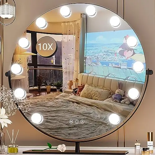 

Mirror with Lights, 32 Non reversible mirror Non reversing mirror Shower mirror fogless for shaving Unbreakable mirror Shower mi