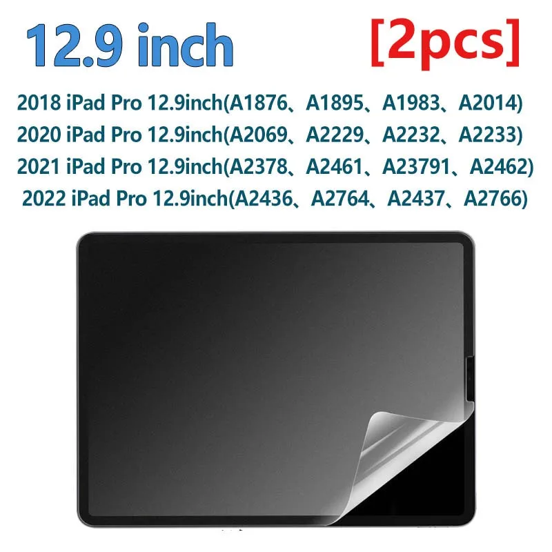 Premium Paper-Like Screen Protector for iPad Pro 12.9 - Anti-Glare, Ideal for Writing & Drawing, Easy Installation, Case-Friendly