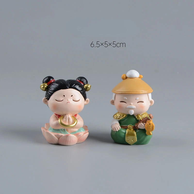 

Cartoon Version of Mythological Character Decorated with Resin Technology for Tabletop Scenic Area Cultural Creative Decoration
