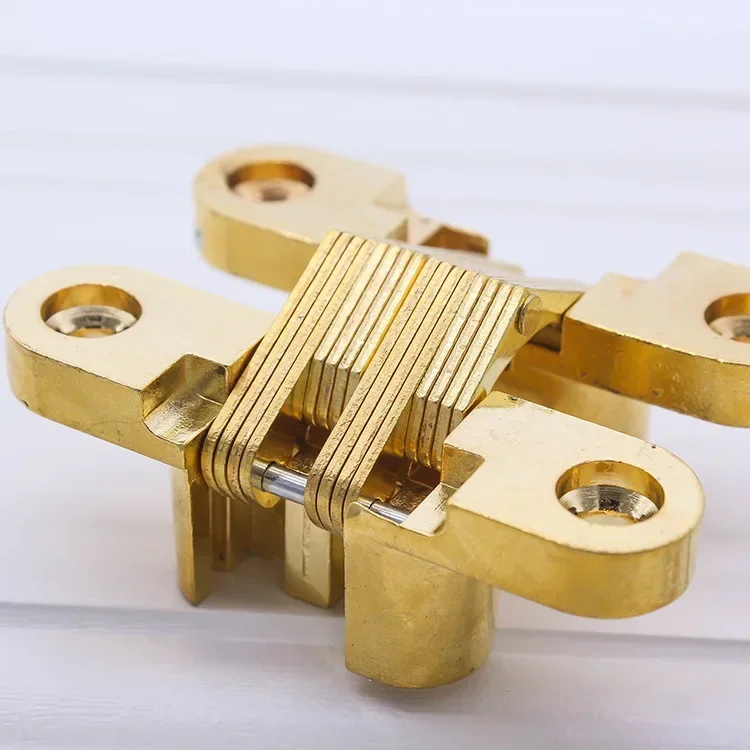 Hidden Hinges 8x42MM Invisible 180 Degree Material Nickel Color Folding Door Soss Hinge 1PCS stainless steel hinges door hinges