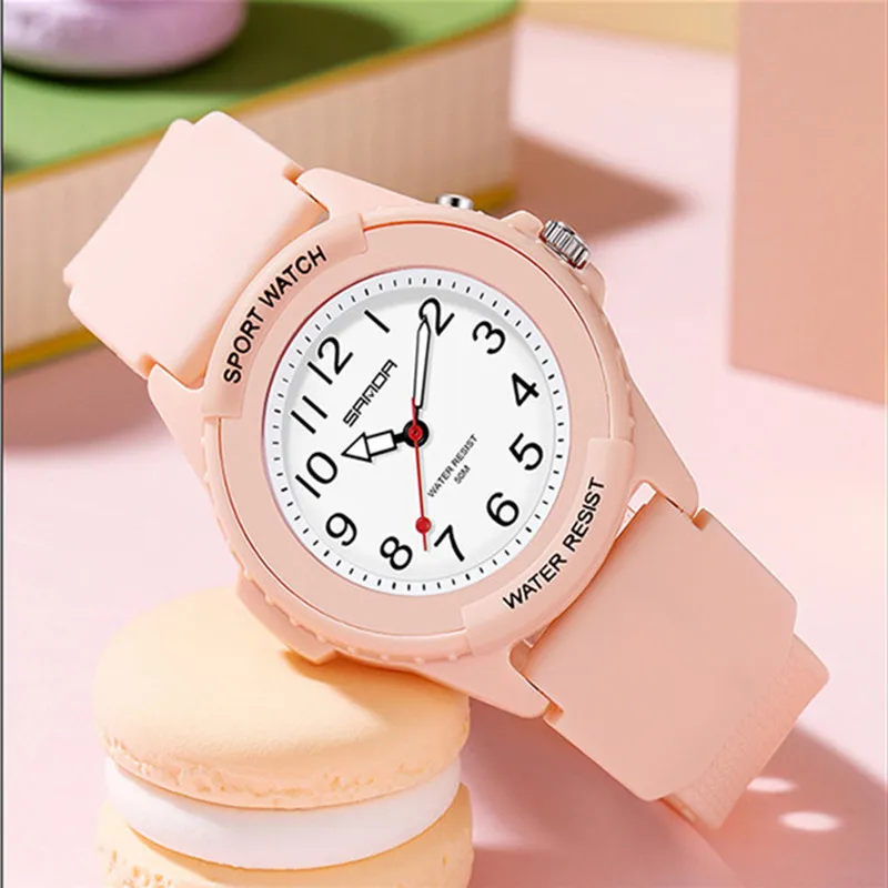 SANDA 6018 New Fashion Children Watches Sport Analog WristWatch Casual Waterproof Students  Watch Reloj Mujer Dropship 2