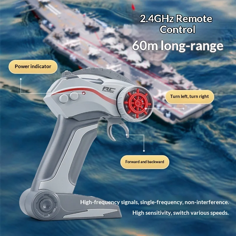 Bateau RC télécommandé étanche avec télécommande, jouet de course pour enfants et adultes