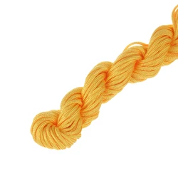 Braided Polyester Thread Cords for DIY Crafts and Sewing (Gold Yellow)