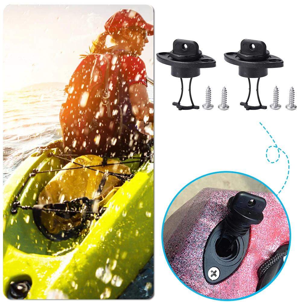 2pcs Kayak Draining Plugs Stop Water Infiltration Out Drain Plugs Bung Stopper Replacement Marine Boat Accessories