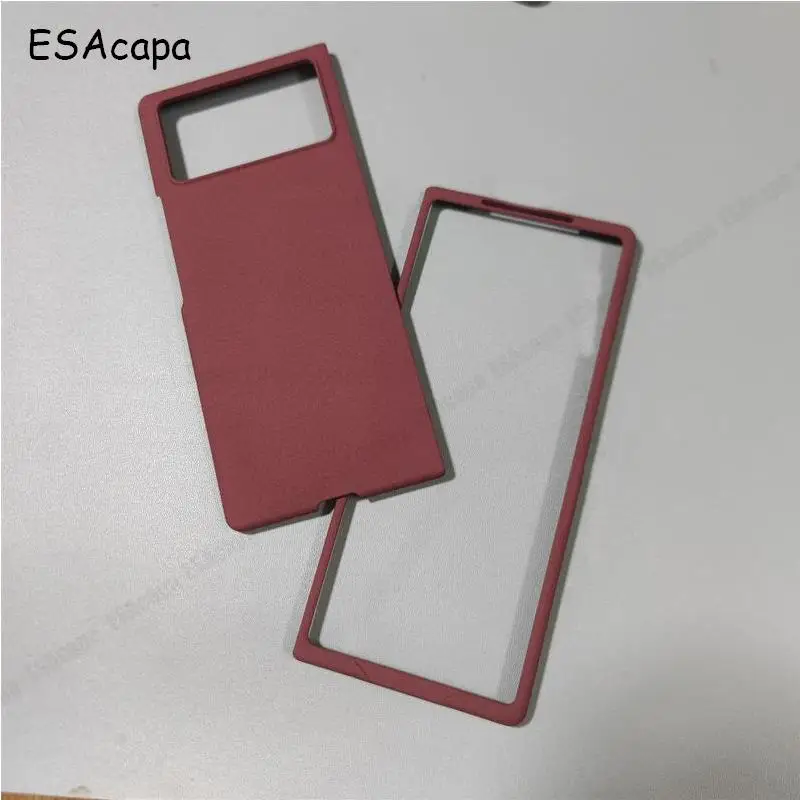 Sandstone Matte Ultra Thin Non-Slip Flip Phone Case - Hard PC Protective Bumper Back Cover