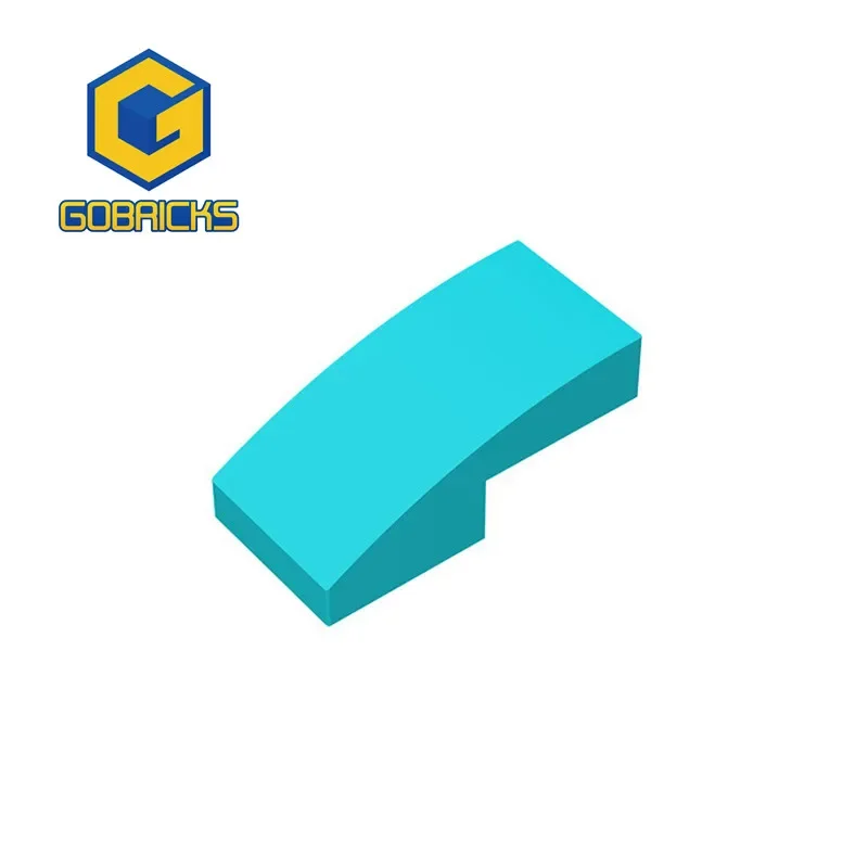 Building Block Toys Building Block Accessories Gobricks 1 Pcs MOC Slope Curved 2 x 1 Bricks Compatible With 11477 17134 Model Building Blocks Parts Children DIY Assembly Toys