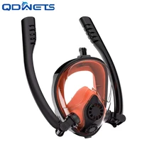 Silicone Snorkeling Mask for Adults, Double Tube Diving Mask, Full Dry Diving Goggles, Self Contained Underwater Breathing Mask 1