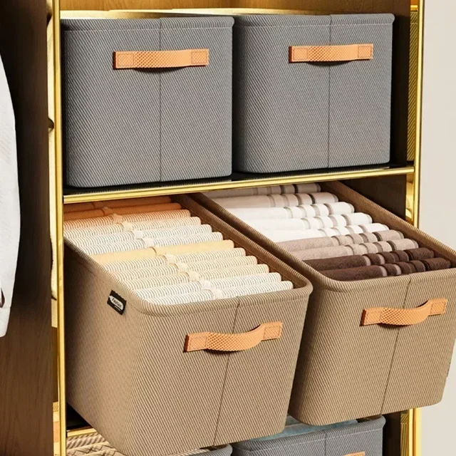 Organisateur de vêtements épais, armoires de rangement pour pantalons et pulls, tiroirs, boîte de rangement pour jeans, garde-robe, organisateurs de vêtements 5