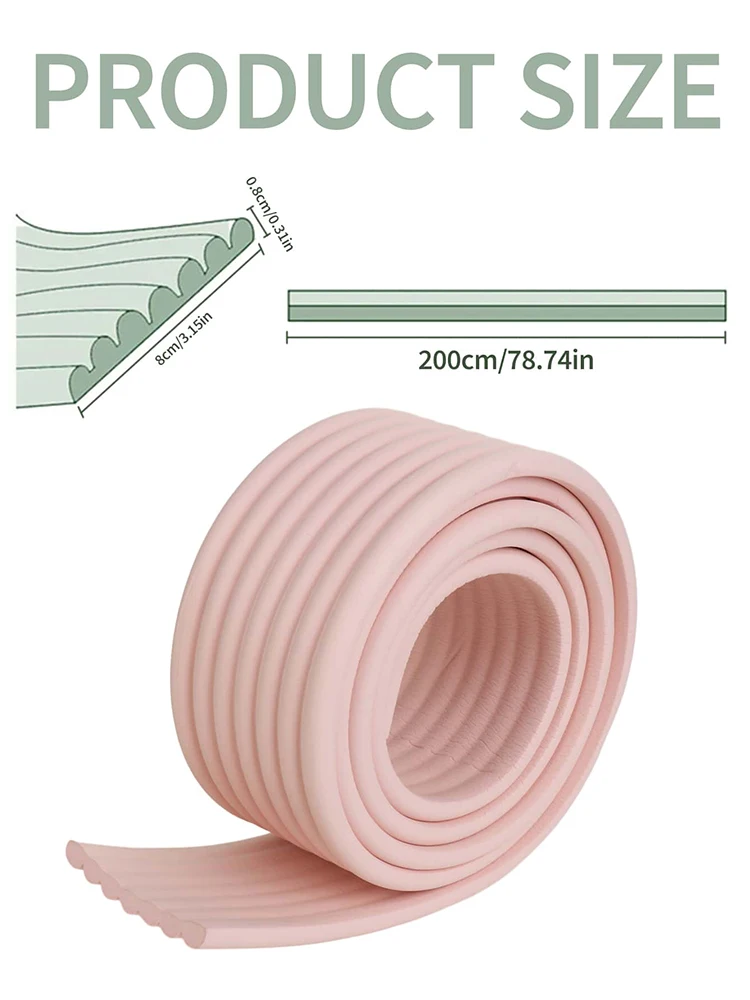 2M Baby Safety Desk Edge Guard Strip Table Corner Protector Kids Collision Cushion Foam Bumper Free Tape