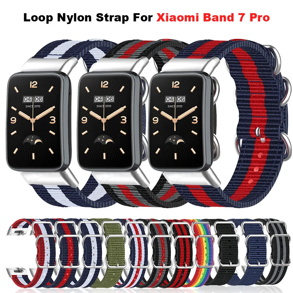 

Replacement Nylon Loop Strap For Xiaomi Mi Band 7 Pro Watchbands Watch Strap For Mi Band 7 Pro Strap Correa Bracelet Accessories