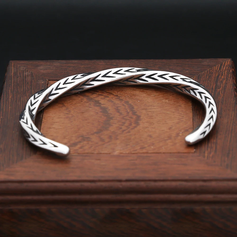 New Vintage 316L Stainless Steel Mobius Bracelet For Men Women Punk Hip Hop Opening Bangles Fashion Party Jewelry Dropshipping 3