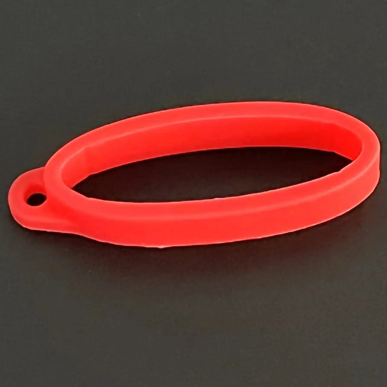 Silicone Ring Lanyard Band with Hanging Loop and Keychain Rubber Decoration