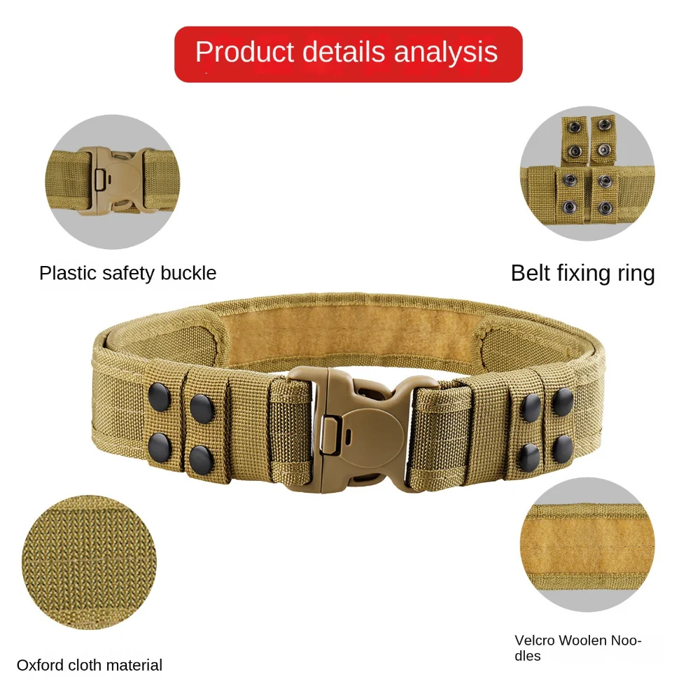 Quick Release Belt for Men Adjustable Canvas Waistband Unisex Plastic Buckle Combat Belt for Outdoor Fishing