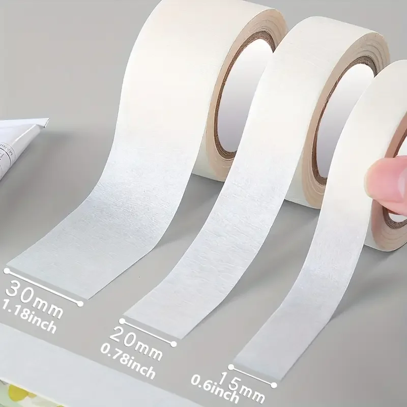 Premium Acid-Free Artist Tape - 3pcs Medium Adhesion Paper Masking Tape in 0.6", 0.78", 1.18" Widths x 394" Length 5