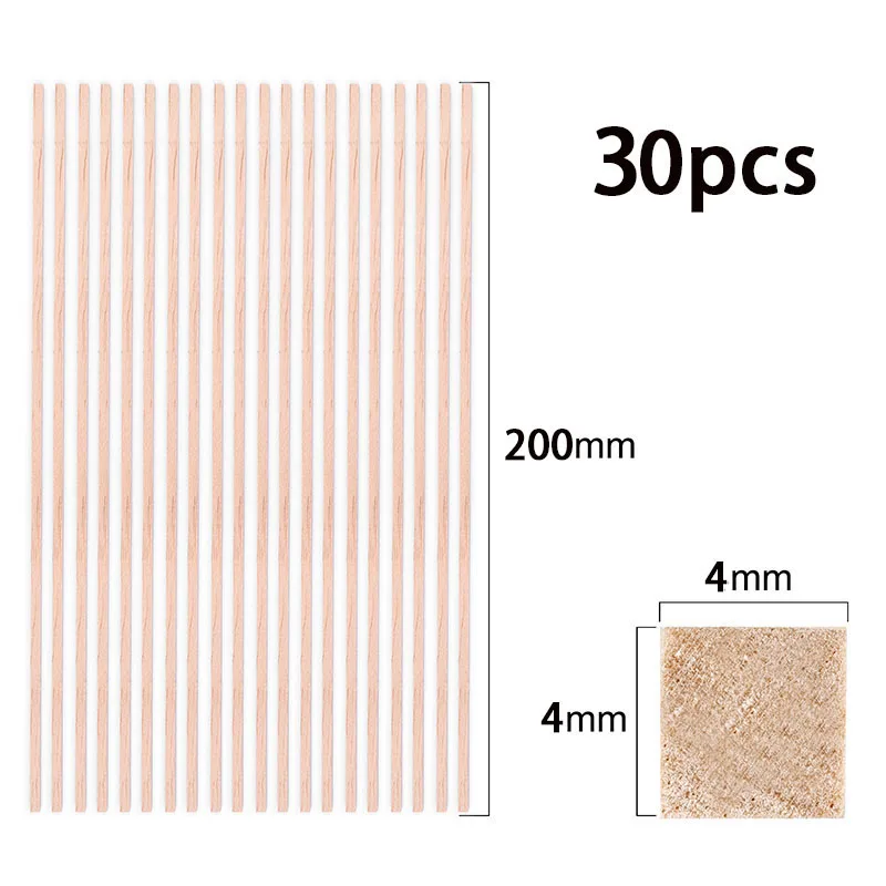 30pcs 4x4mm 200mm