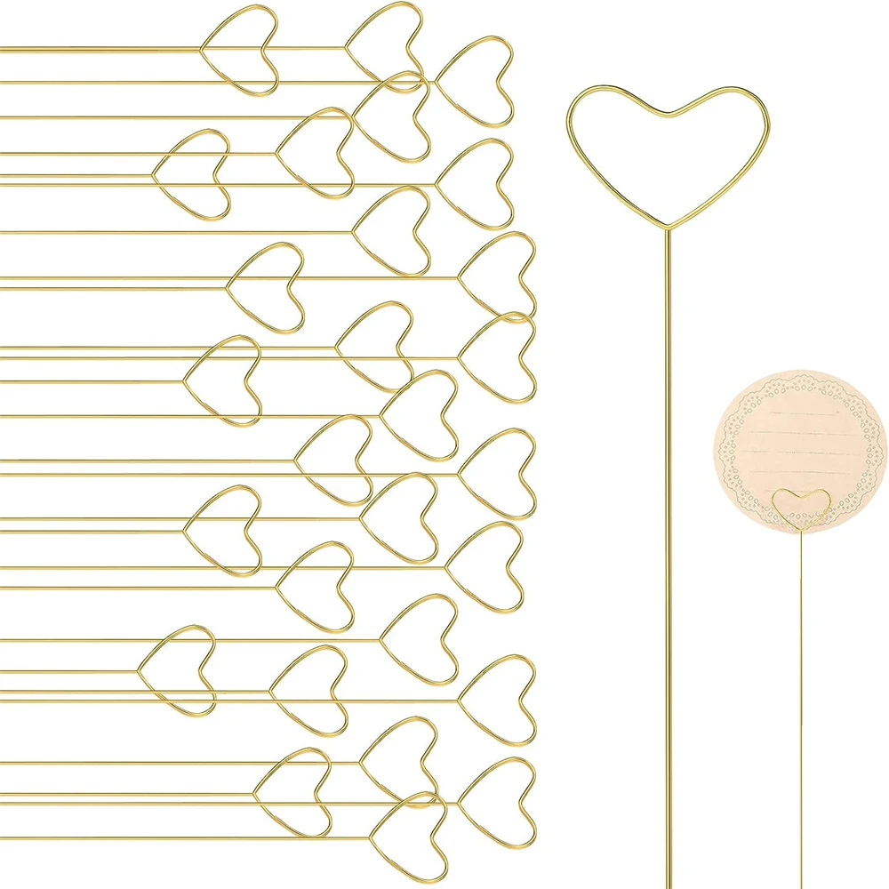 20/10PCS Flower Card Holder Art Card Holder Love Star Metal Wire Photo Stick Wedding Party Birthday Flower Ho floral card holders,photo holder stand
