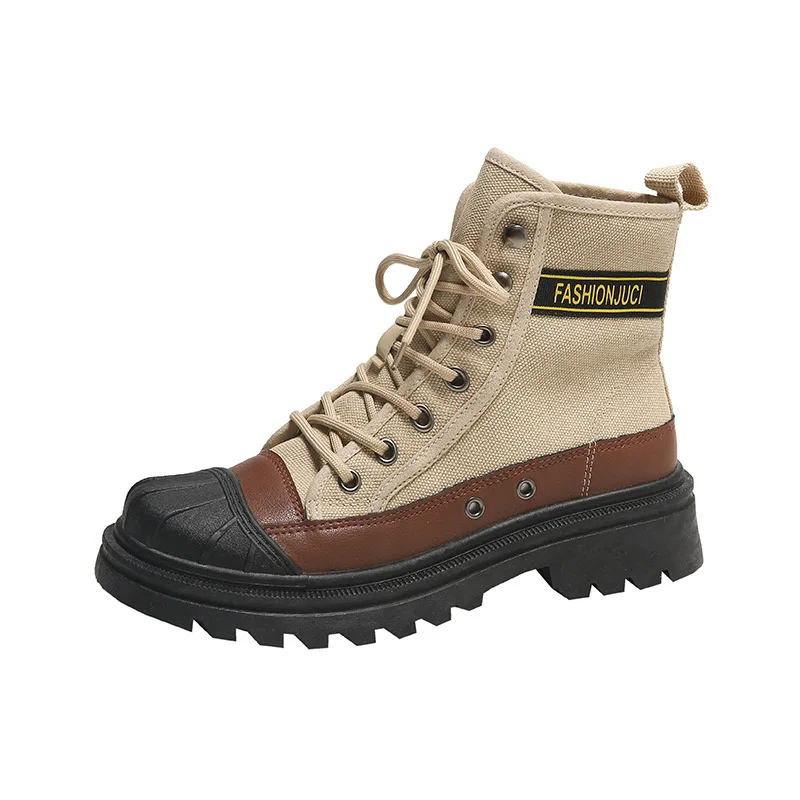 2023 Autumn Winter New Creative Edition Chinese Women's Shoes Breathable and Comfortable Vulcanized Shoes High Top Canvas Shoes