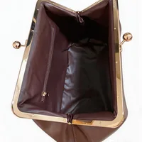 Sac à main de luxe élégant pour femme en cuir PU souple avec fermoir Kisslock, sac de soirée chic 2026 6