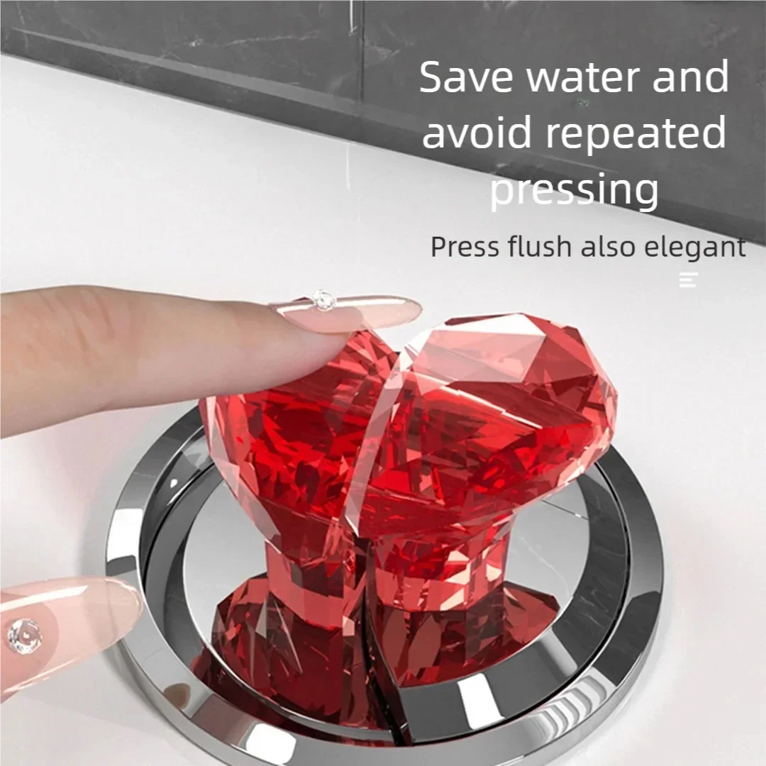 Love toilet press toilet water tank button assistant creative colored heart-shaped button for convenient flushing