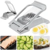 Egg Slicer Heavy-Duty Aluminum Alloy Egg Slicer Multifunctional Manual Egg Slicer Home Kitchen Mini Manual Boiled Egg Slicer 2