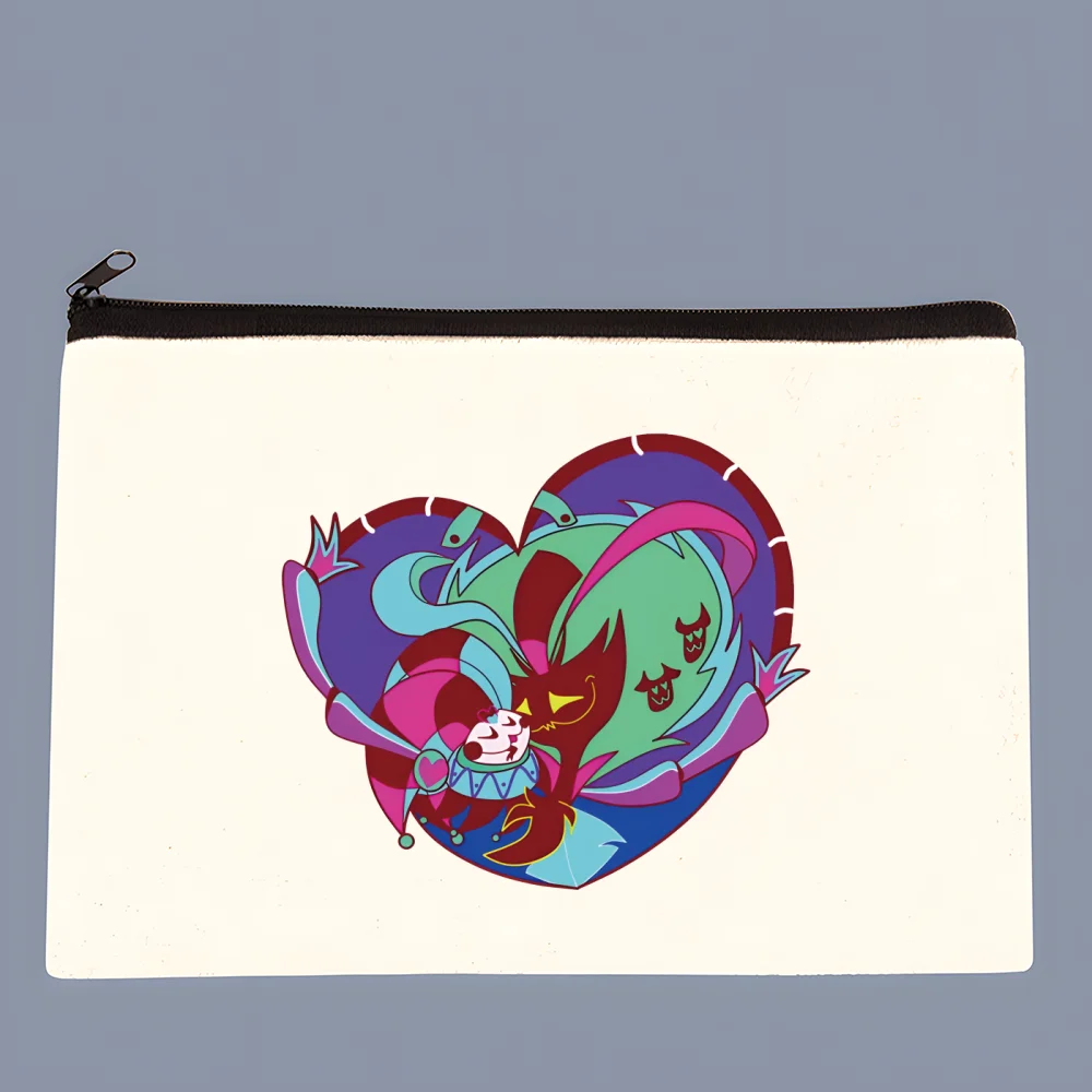 Helluva Boss Canvas Coin Purse Coin Purse Illustration Key Case Simple Small Cloth Bag New Creative