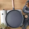20cm Cast Iron Fry Pan with Wooden Handle 4