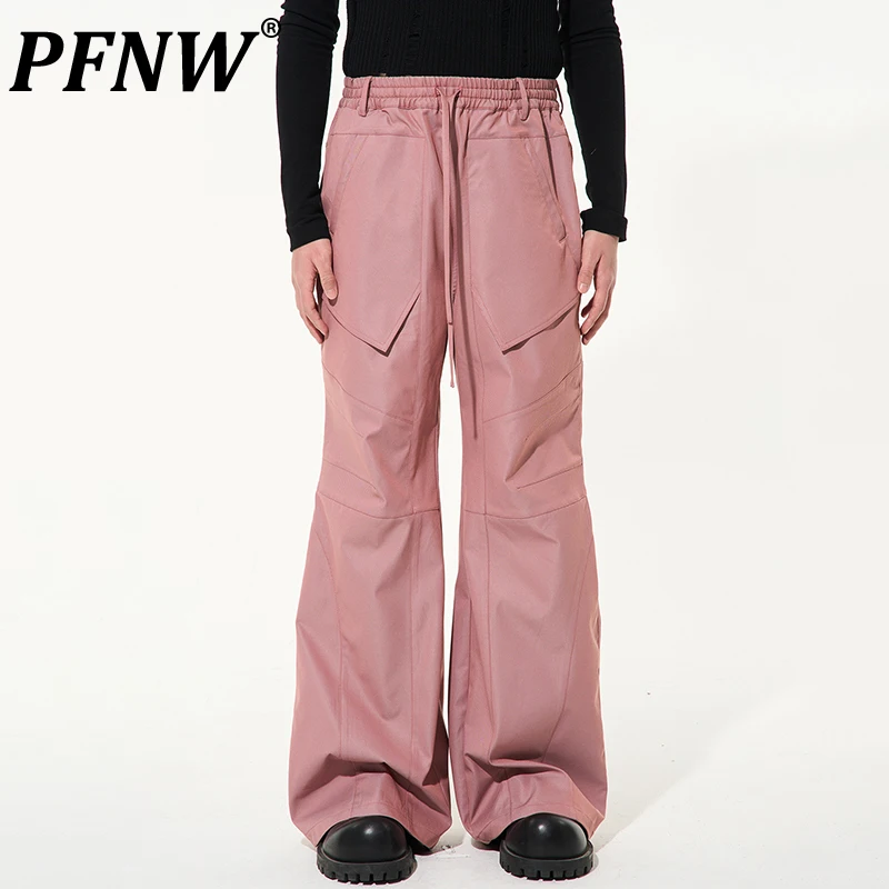 

PFNW Spring Auutmn New Men's Three-dimensional Cut Waist Adjustable Silhouette Overalls Casual Fashion Straight Pants 28A1030