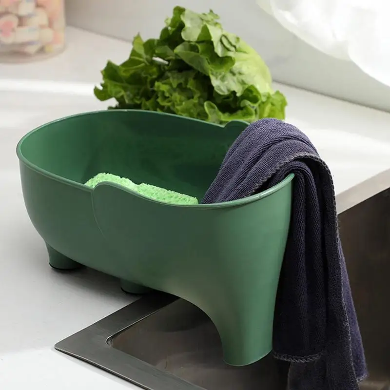 

Kitchen Sink Drain Strainer Basket Leftover Garbage Filter Elephant Shape Hanging Vegetable Baskets Washing Drainer Storage Rack