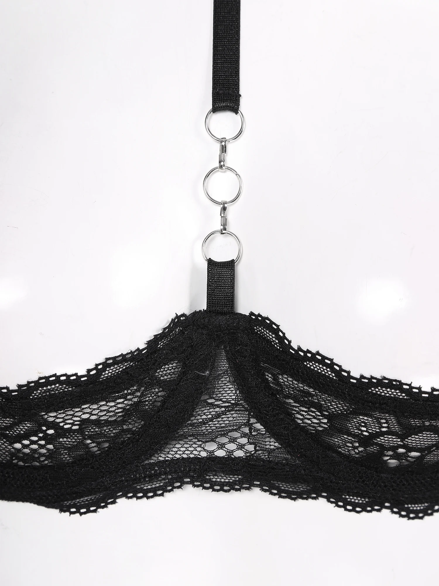 Women Bra Erotic Lingerie Womens Sexy Open Cups Underwire Bra Sheer Soft Lace Halter Neck Brassiere Exotic Exposed Nipples Chest Brace Lingerie Nightwear